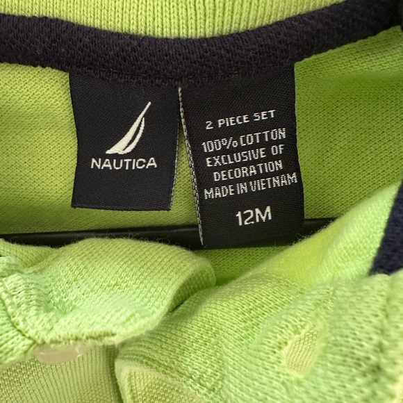 💚 EUC Nautica & children’s place Boys polo shirts 12-18 mos green gray boys - Picture 9 of 9